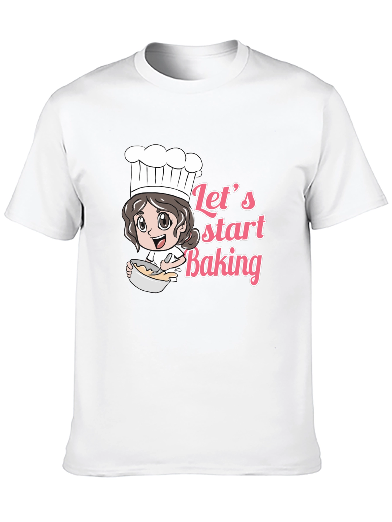 Lets Start Baking Unisex Black T-Shirt