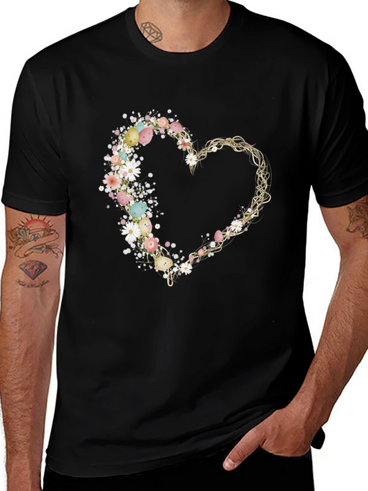 Floral Heart Easter Egg T-Shirt