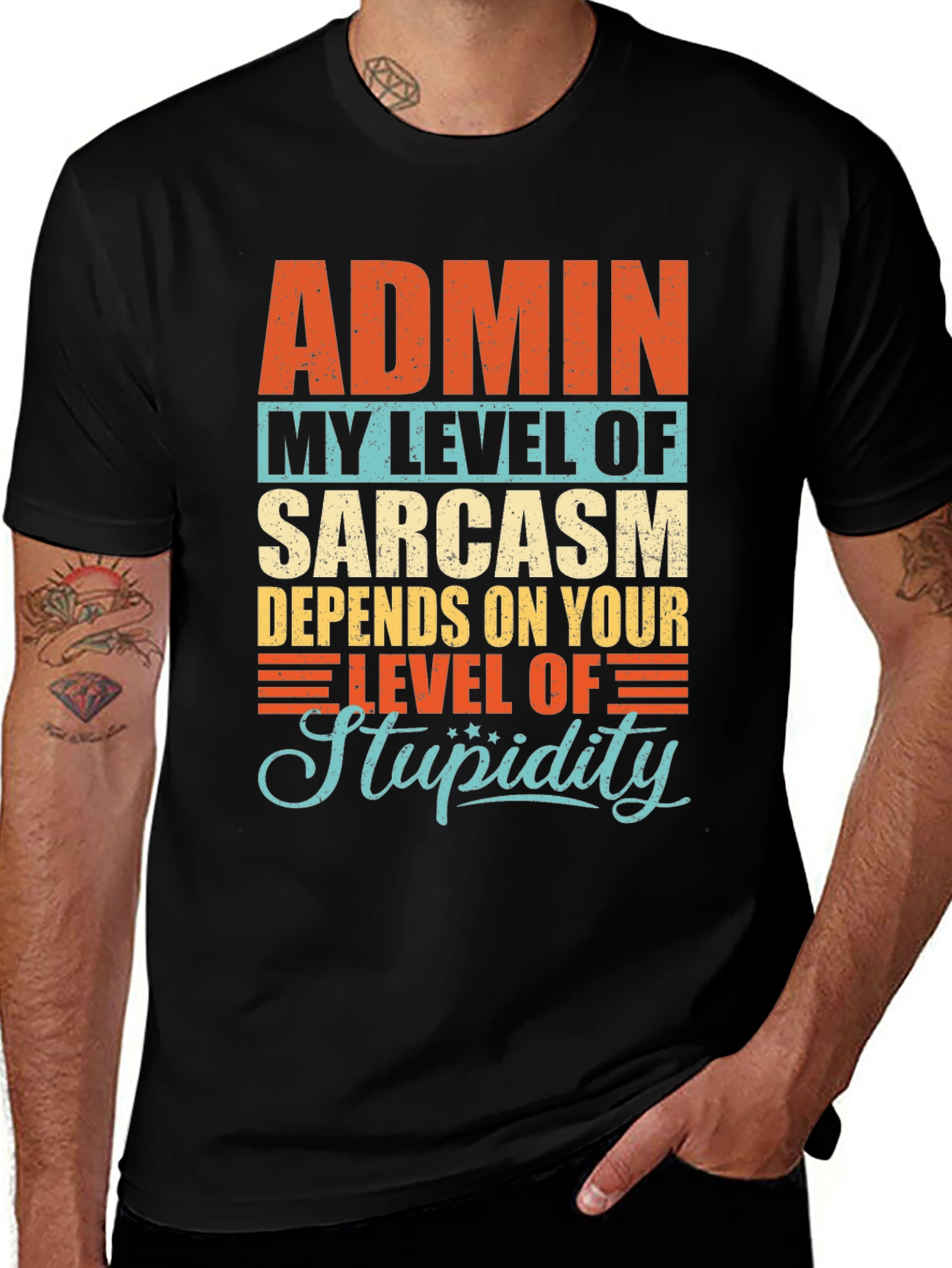 Admin Sarcasm Level T-Shirt