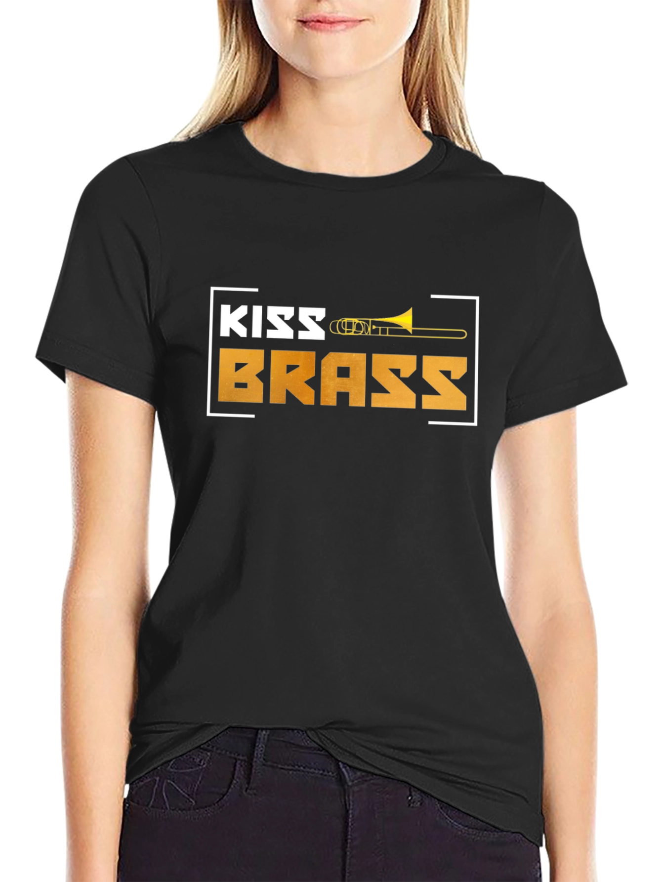 Kiss Brass Trombone T-Shirt - Music Lover Tee
