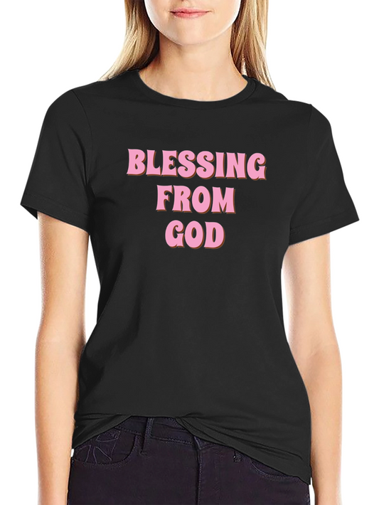 Blessing From God T-Shirt | Pink Graphic Tee