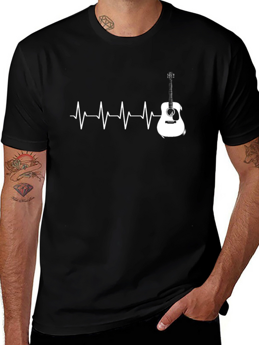 Guitar Heartbeat T-Shirt - Music Lover Tee