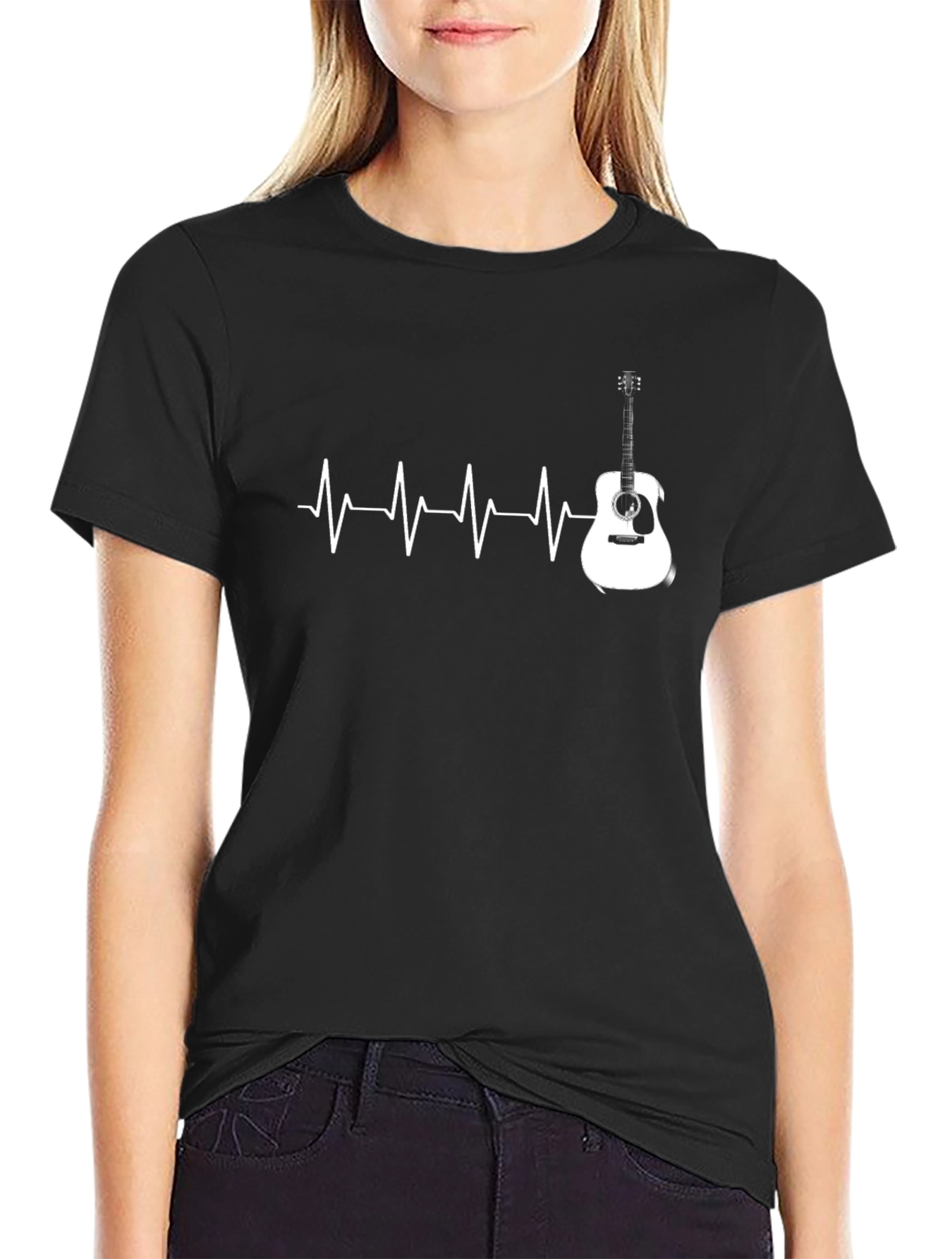 Guitar Heartbeat T-Shirt - Music Lover Tee