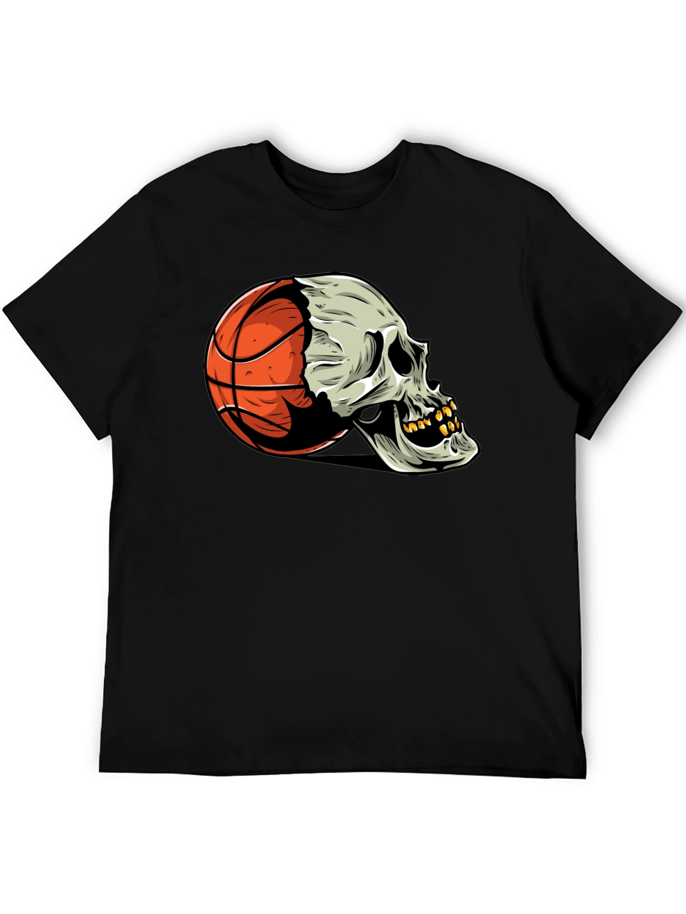 Basketball Skull Graphic Tee - Unique Streetwear