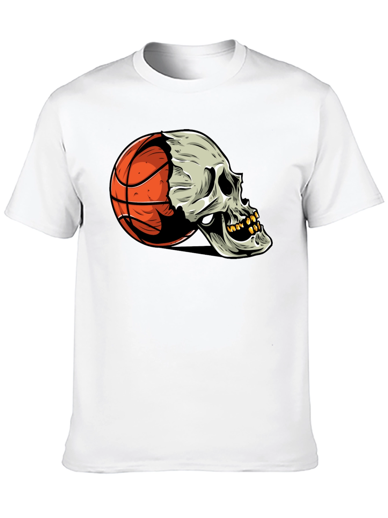 Basketball Skull Graphic Tee - Unique Streetwear