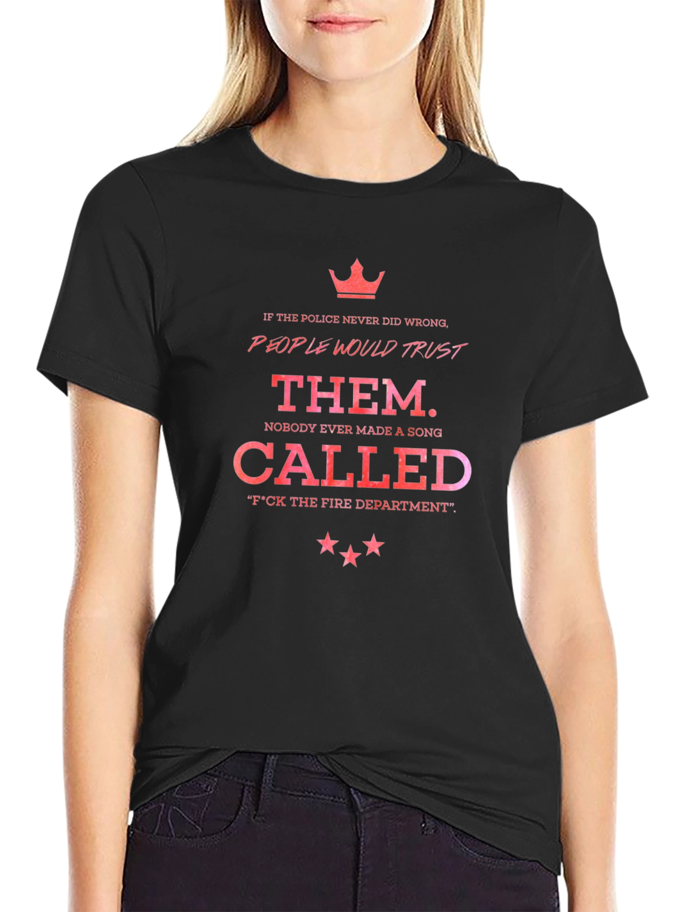 Trust THEM T-Shirt - Black Graphic Tee