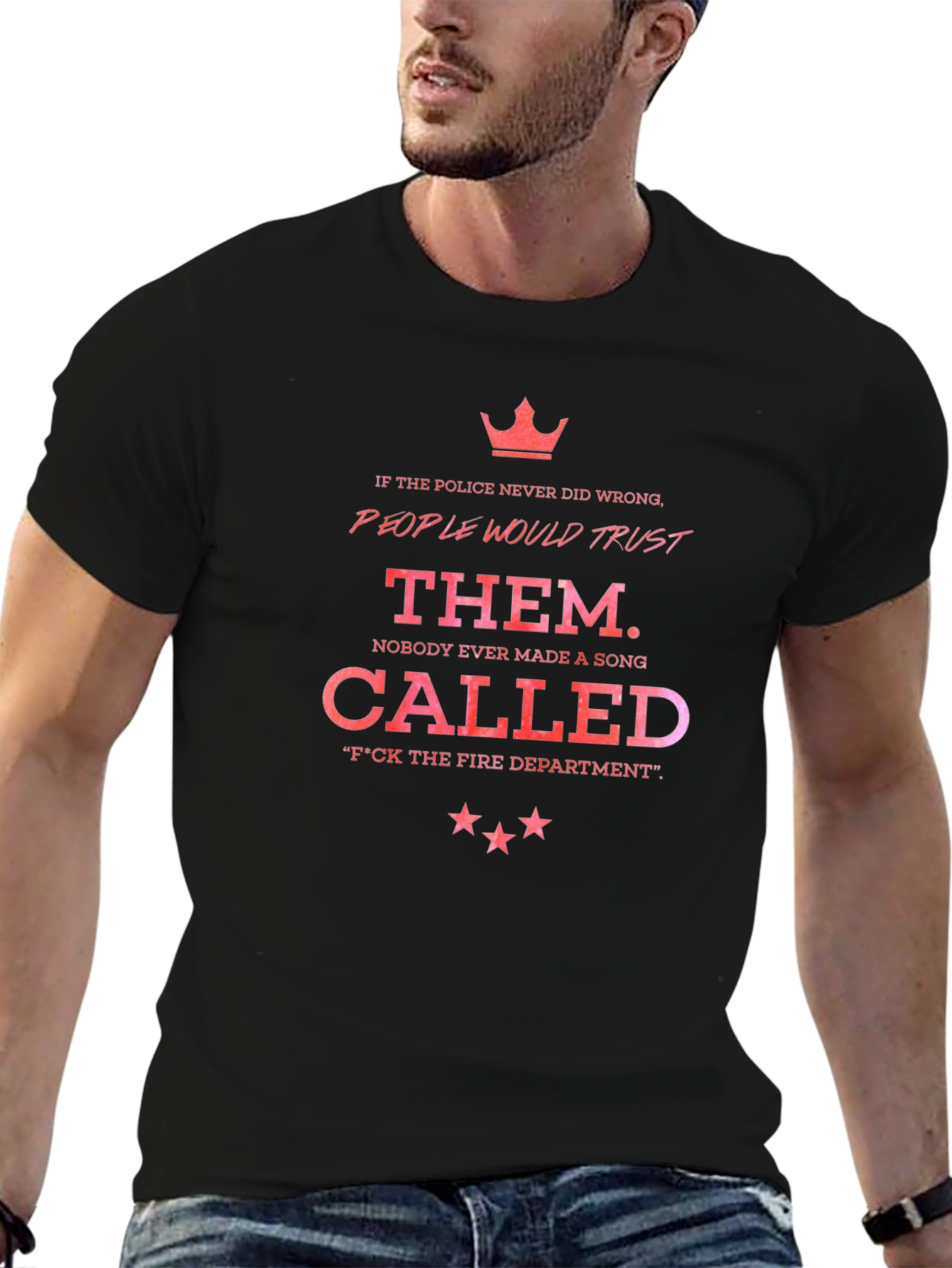 Trust THEM T-Shirt - Black Graphic Tee