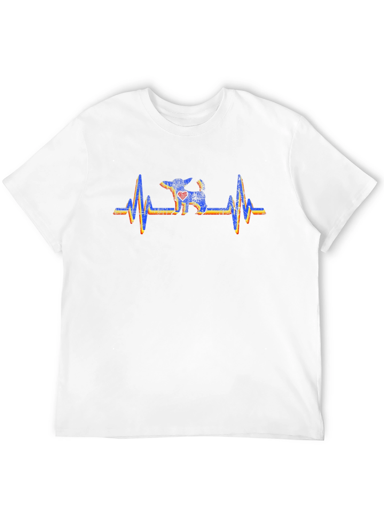 Dog Heartbeat Graphic Black Tee