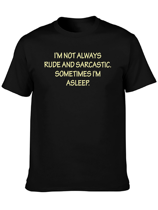 Funny Sarcastic Asleep T-Shirt Novelty Graphic Tee