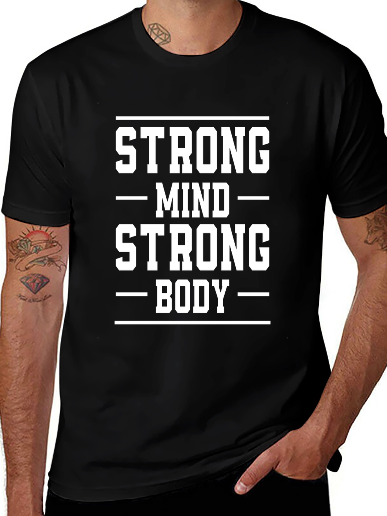 Strong Mind Strong Body T-Shirt - Black