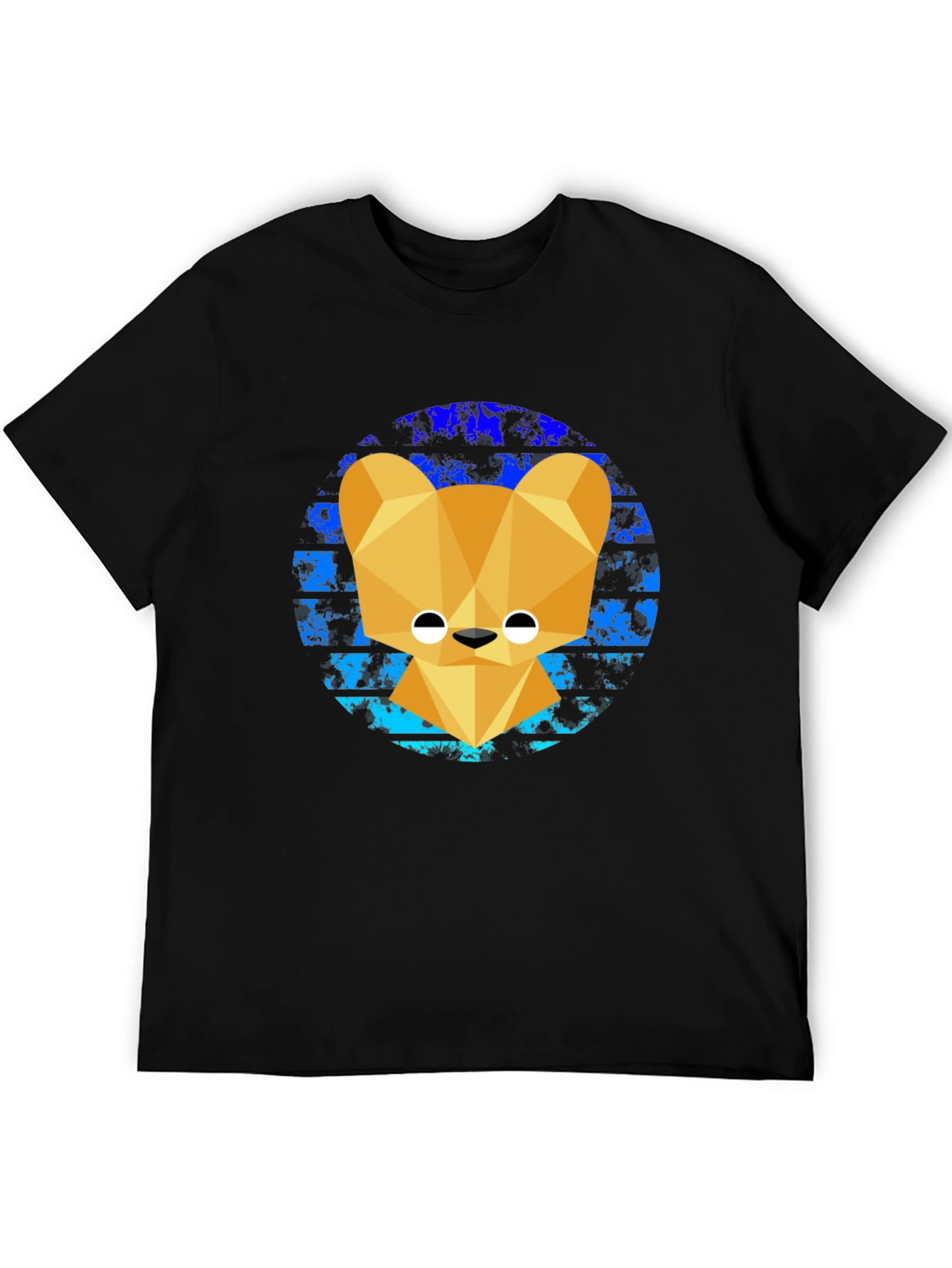 Geometric Bear Graphic Tee - Modern Style