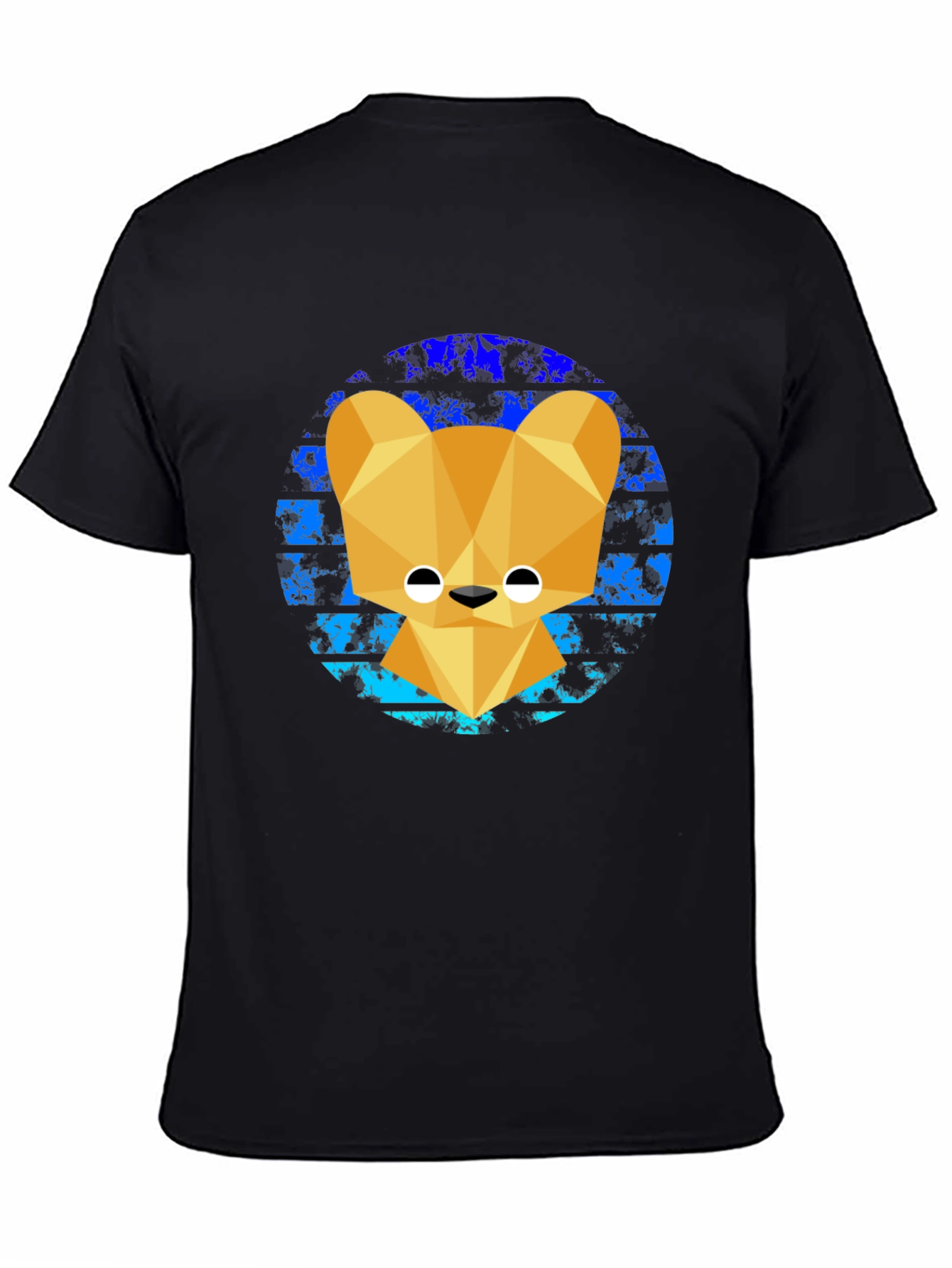 Geometric Bear Graphic Tee - Modern Style