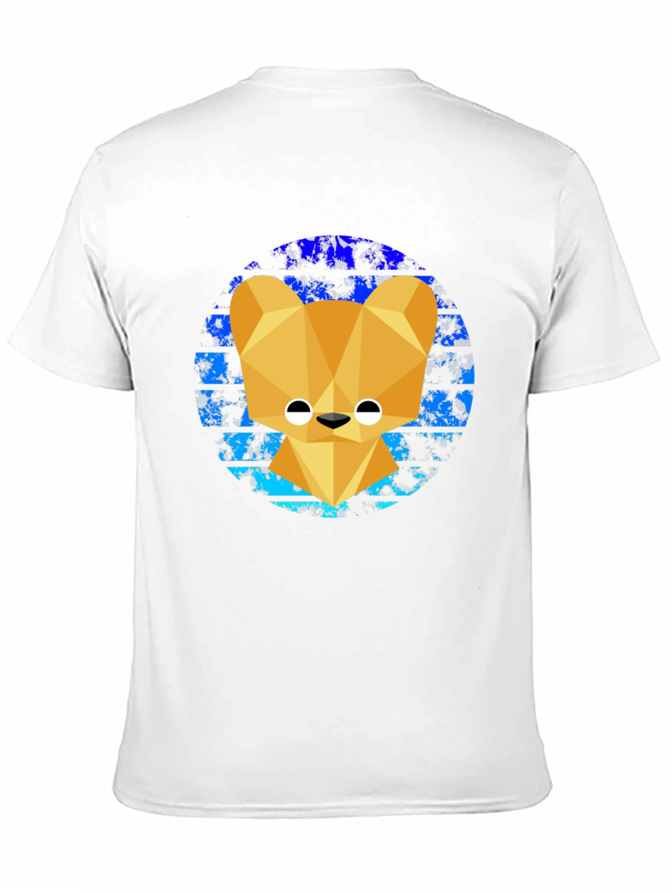 Geometric Bear Graphic Tee - Modern Style