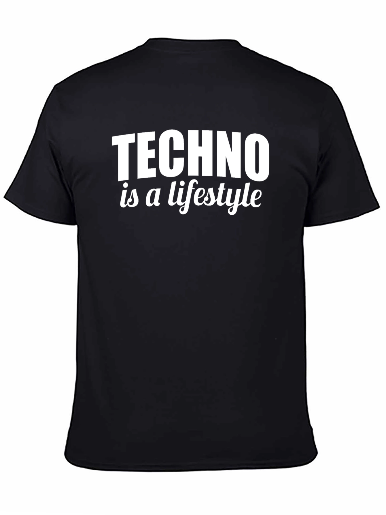 Techno is a Lifestyle Black T-Shirt