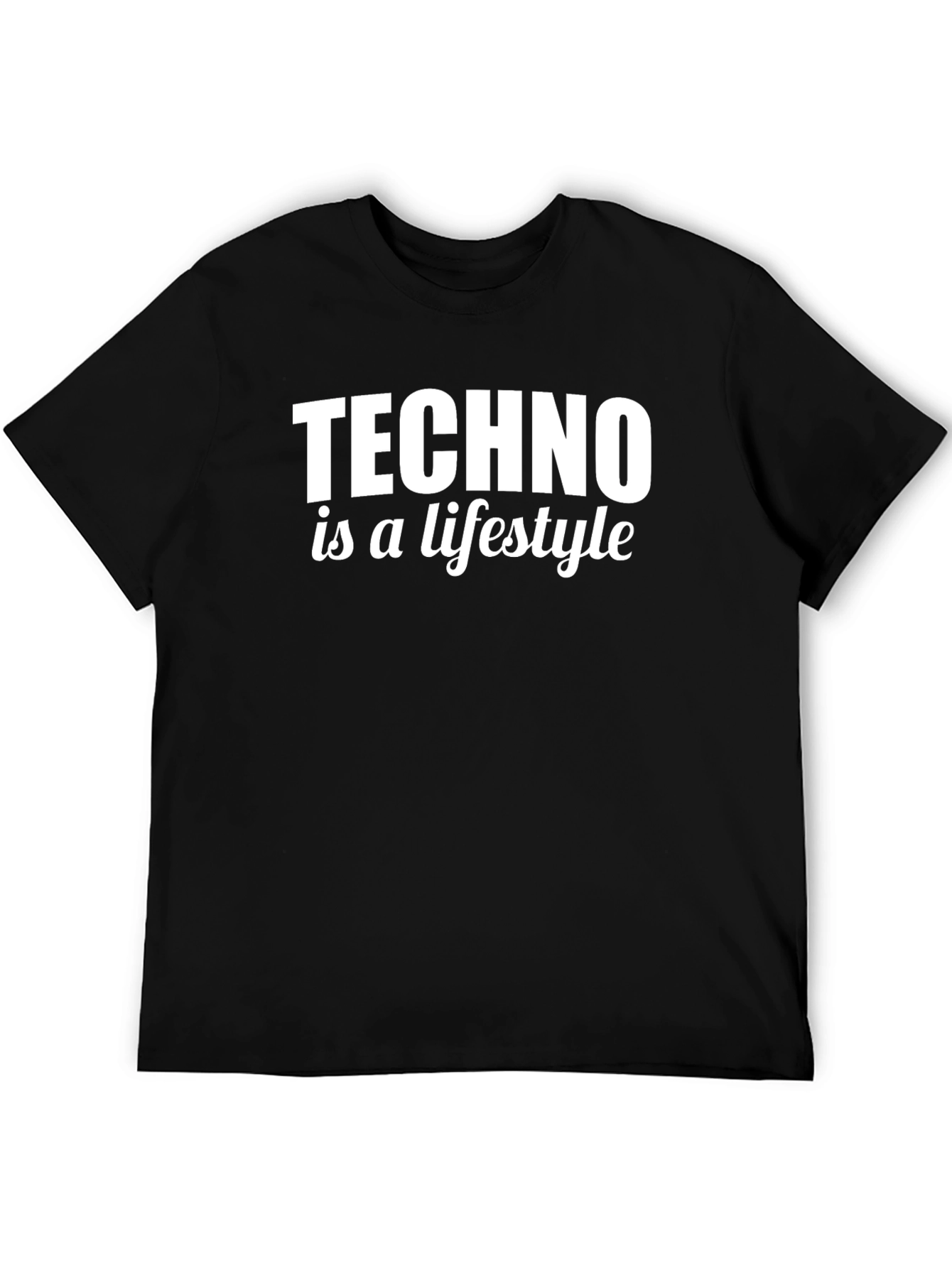 Techno is a Lifestyle Black T-Shirt