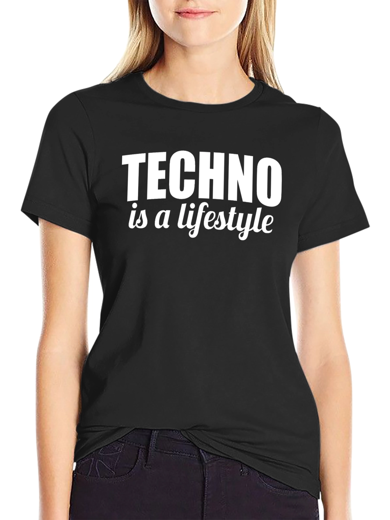Techno is a Lifestyle Black T-Shirt