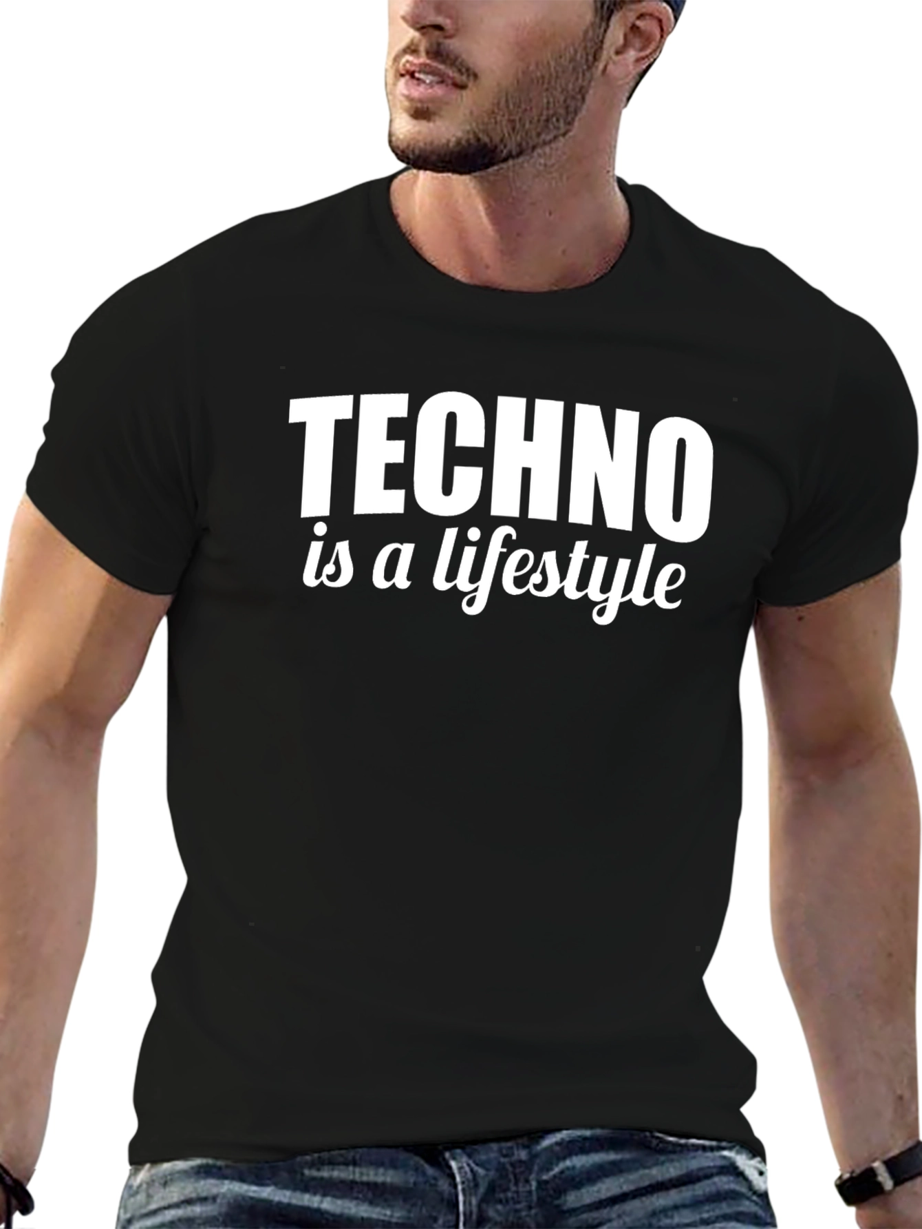 Techno is a Lifestyle Black T-Shirt