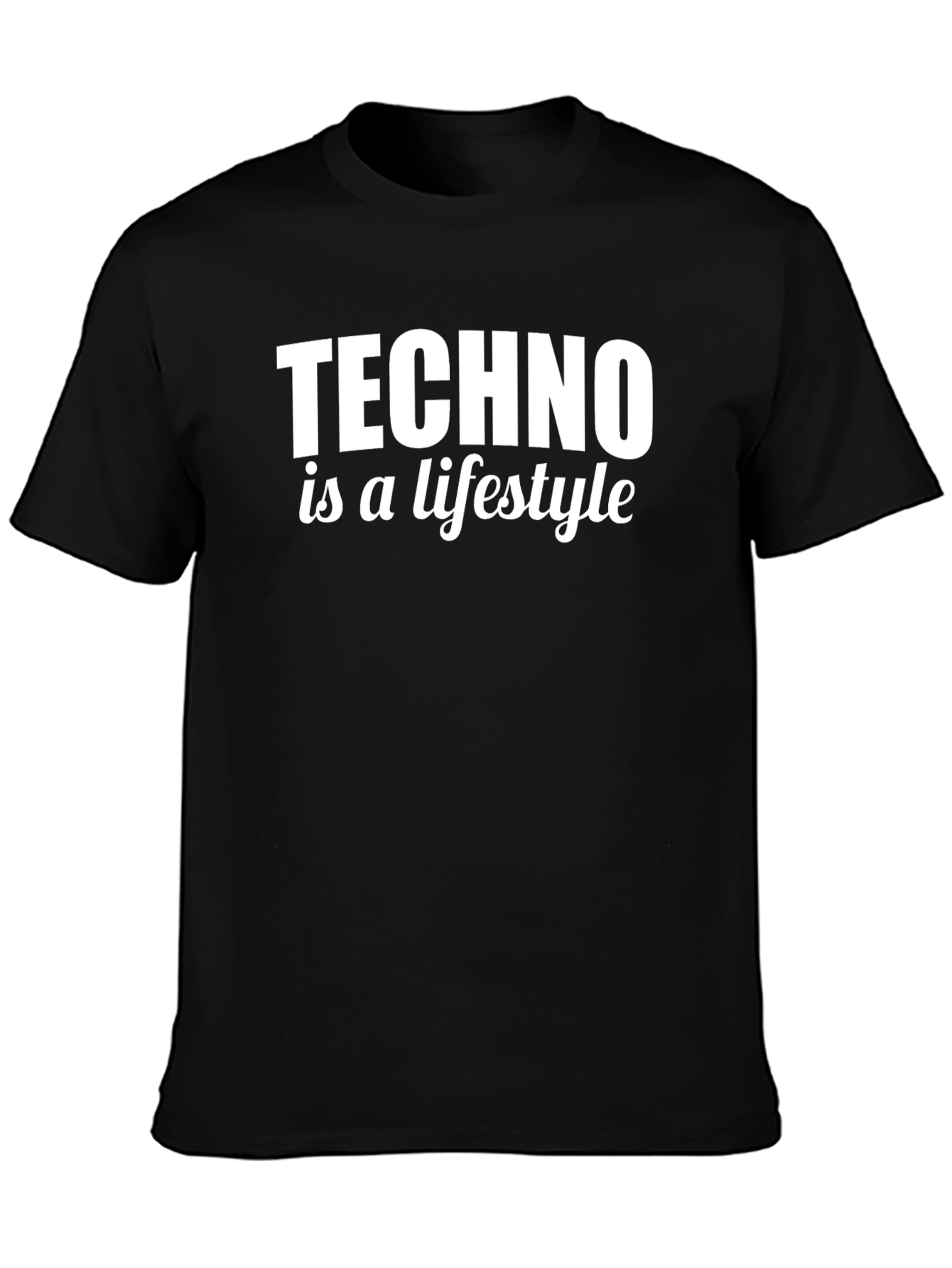Techno is a Lifestyle Black T-Shirt