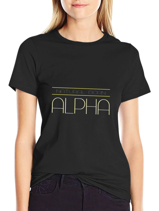 Natural Born Alpha Graphic T-Shirt - Black