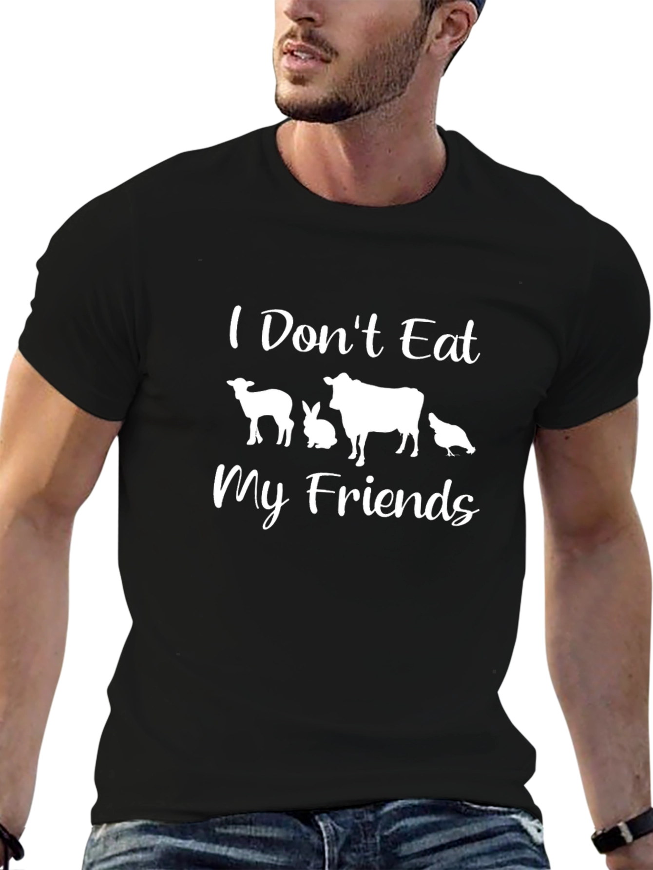 Vegan T-Shirt: I Dont Eat My Friends Tee