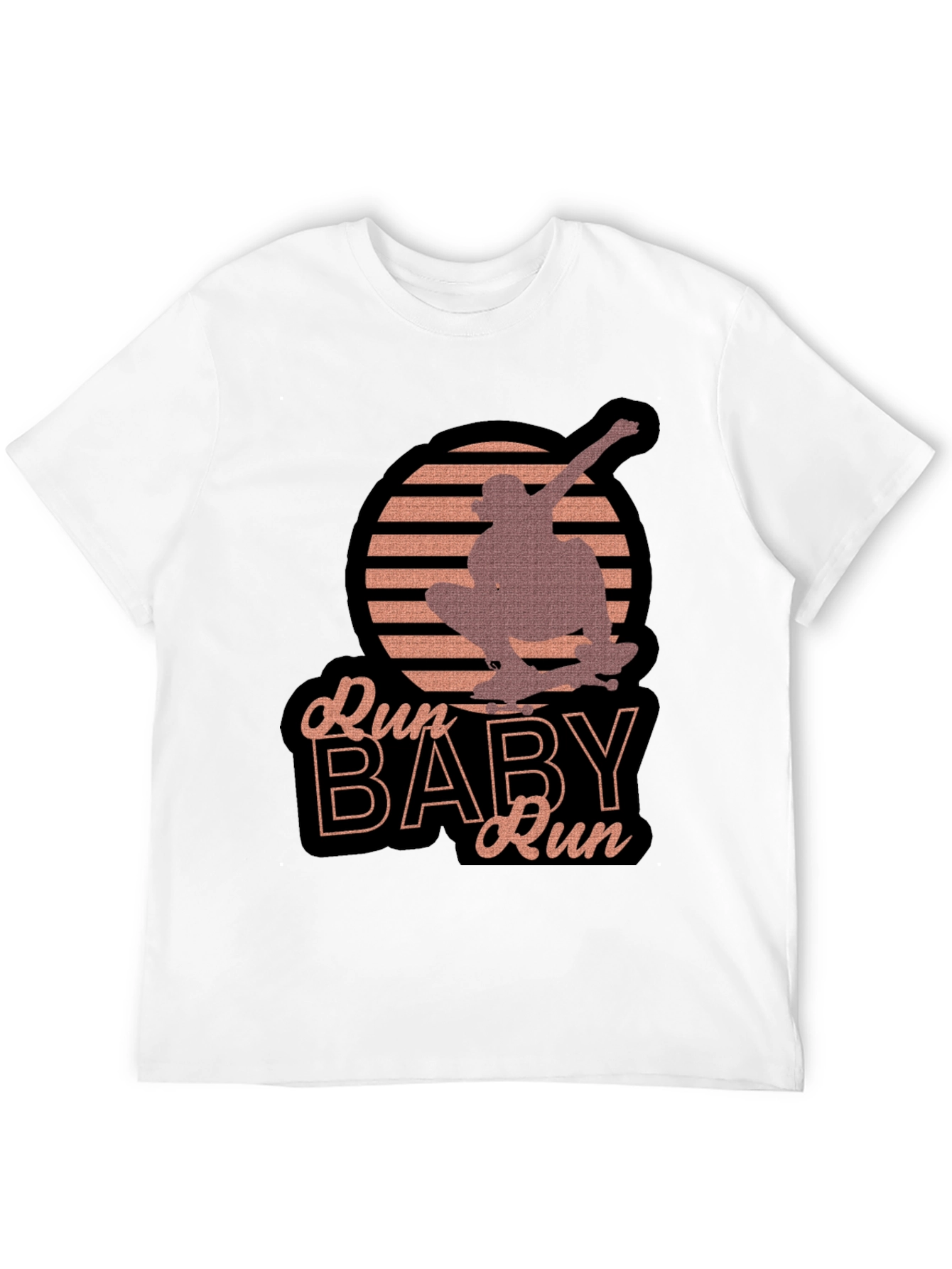 Skater Graphic Tee - Run Baby Run T-Shirt