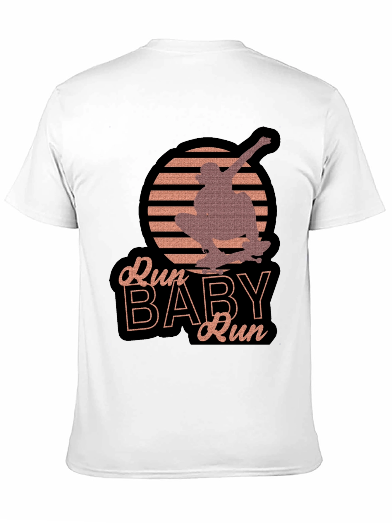 Skater Graphic Tee - Run Baby Run T-Shirt