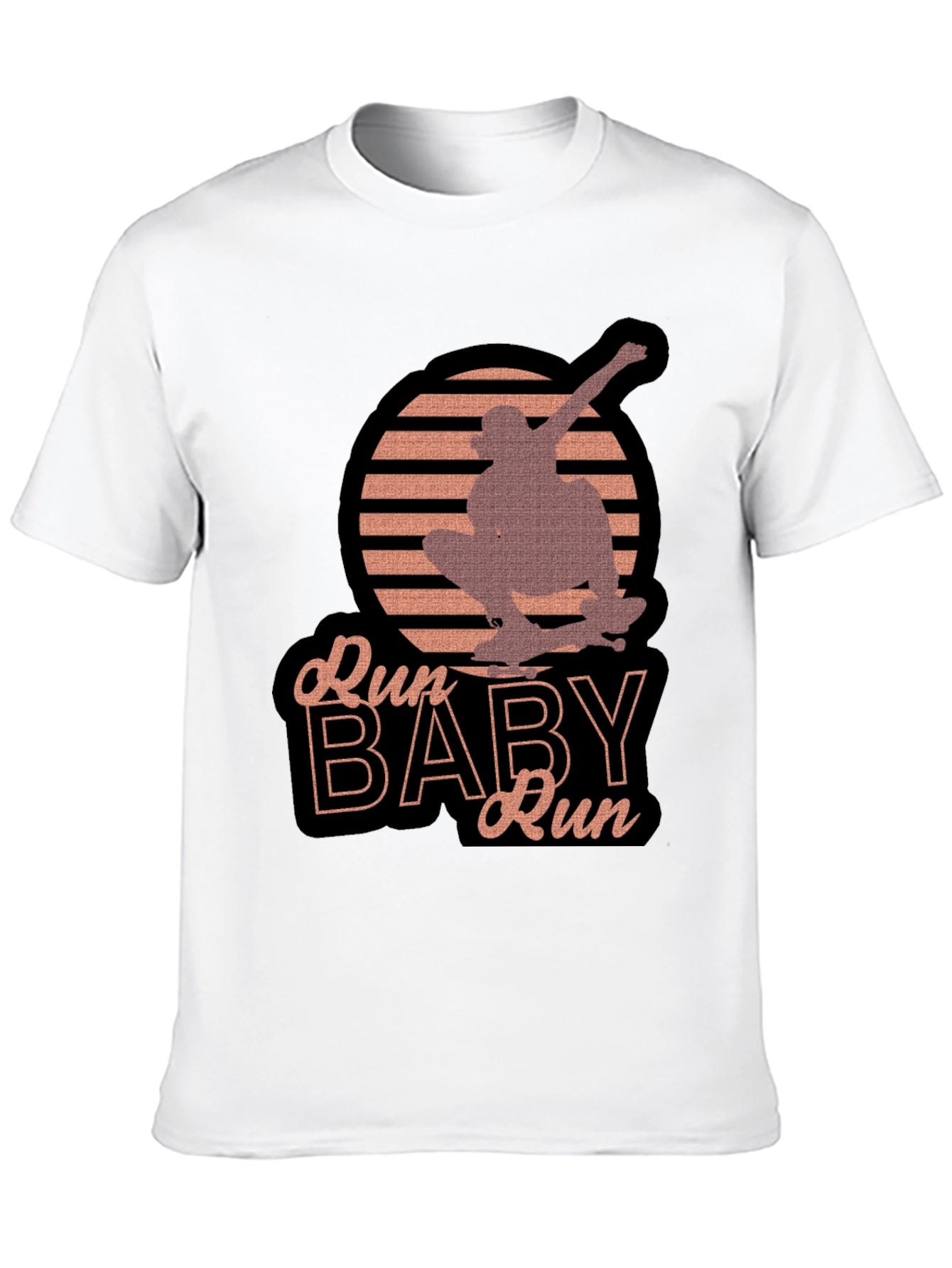 Skater Graphic Tee - Run Baby Run T-Shirt