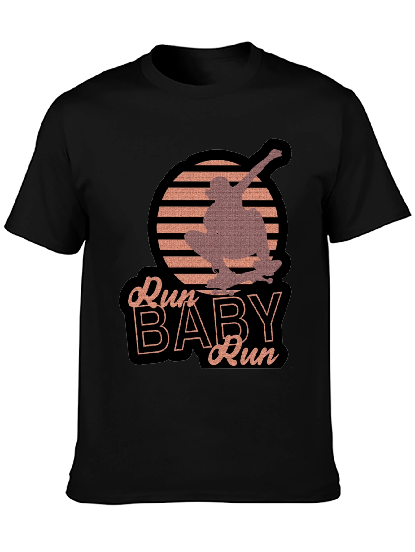 Skater Graphic Tee - Run Baby Run T-Shirt