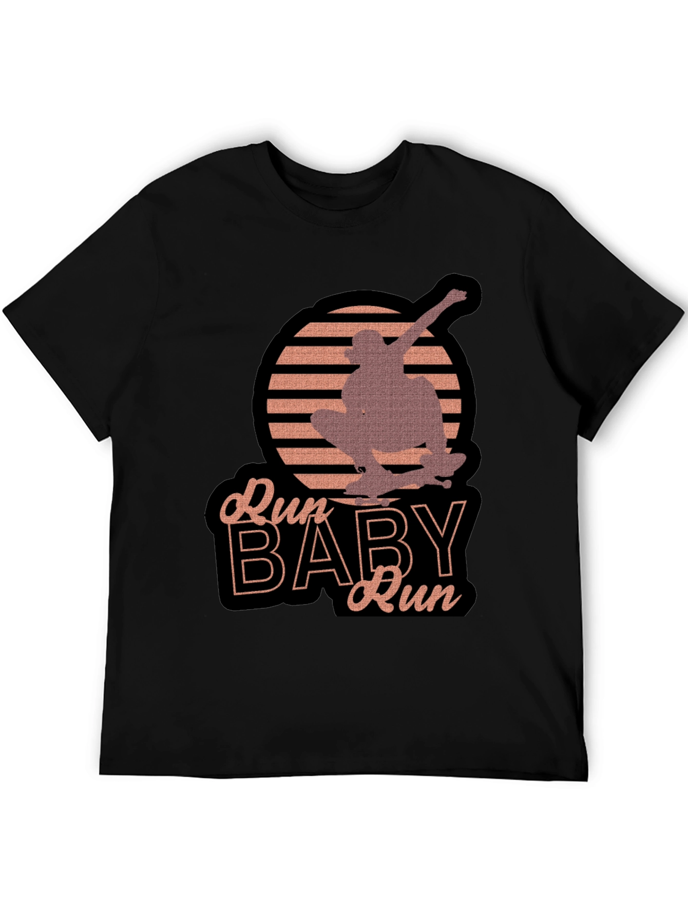 Skater Graphic Tee - Run Baby Run T-Shirt