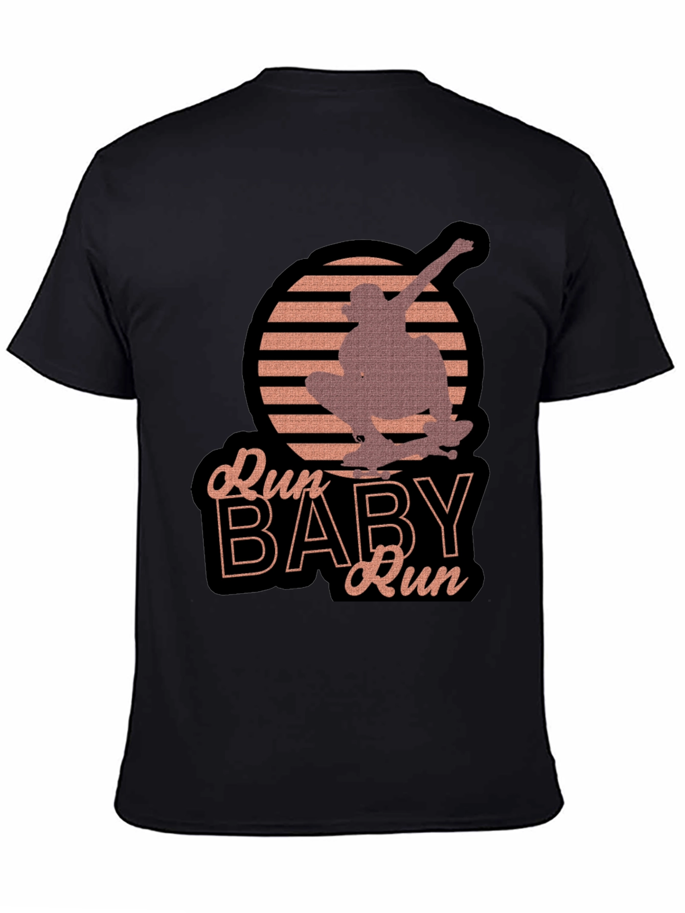 Skater Graphic Tee - Run Baby Run T-Shirt