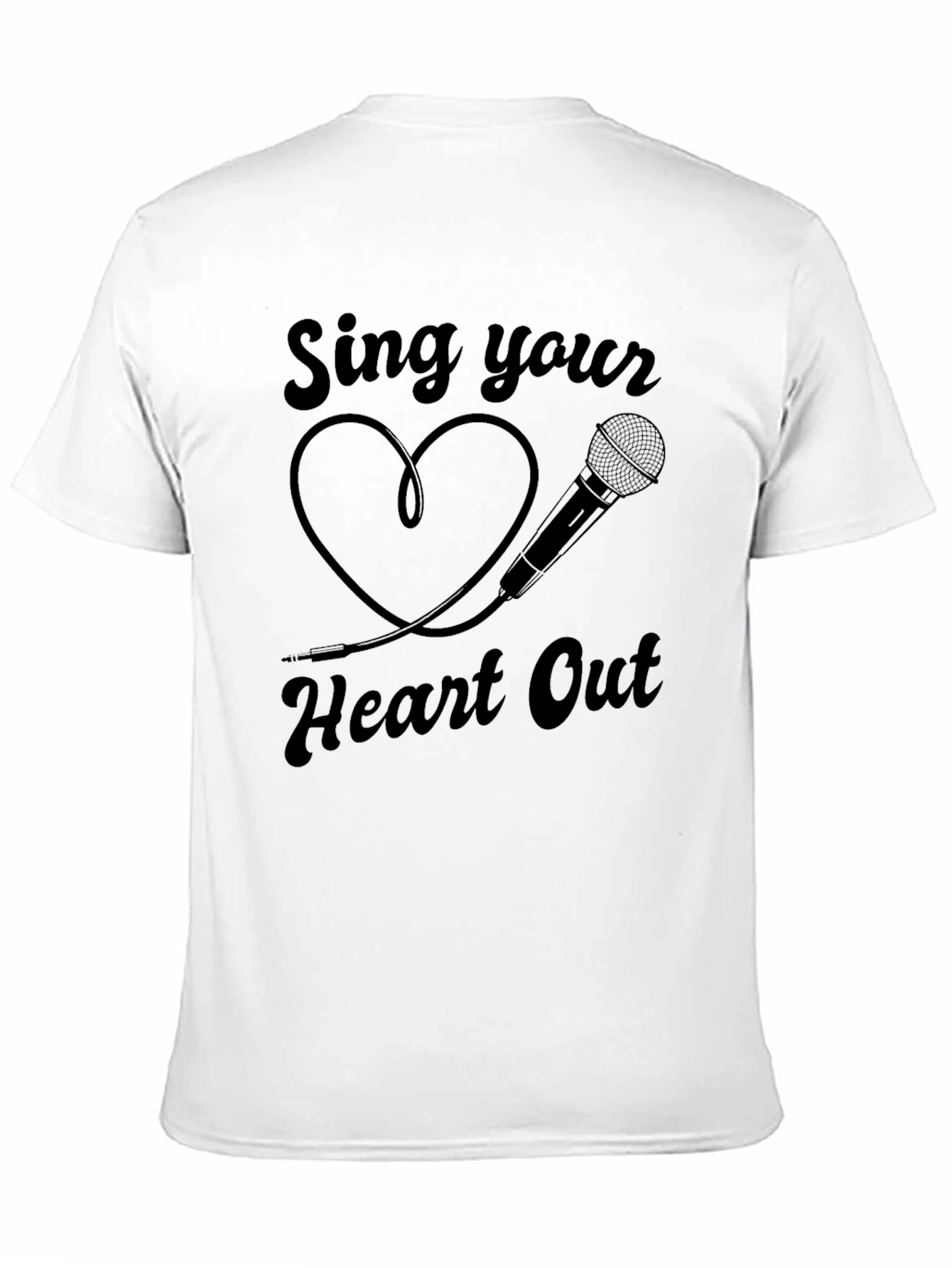 Sing Your Heart Out Black Graphic T-Shirt