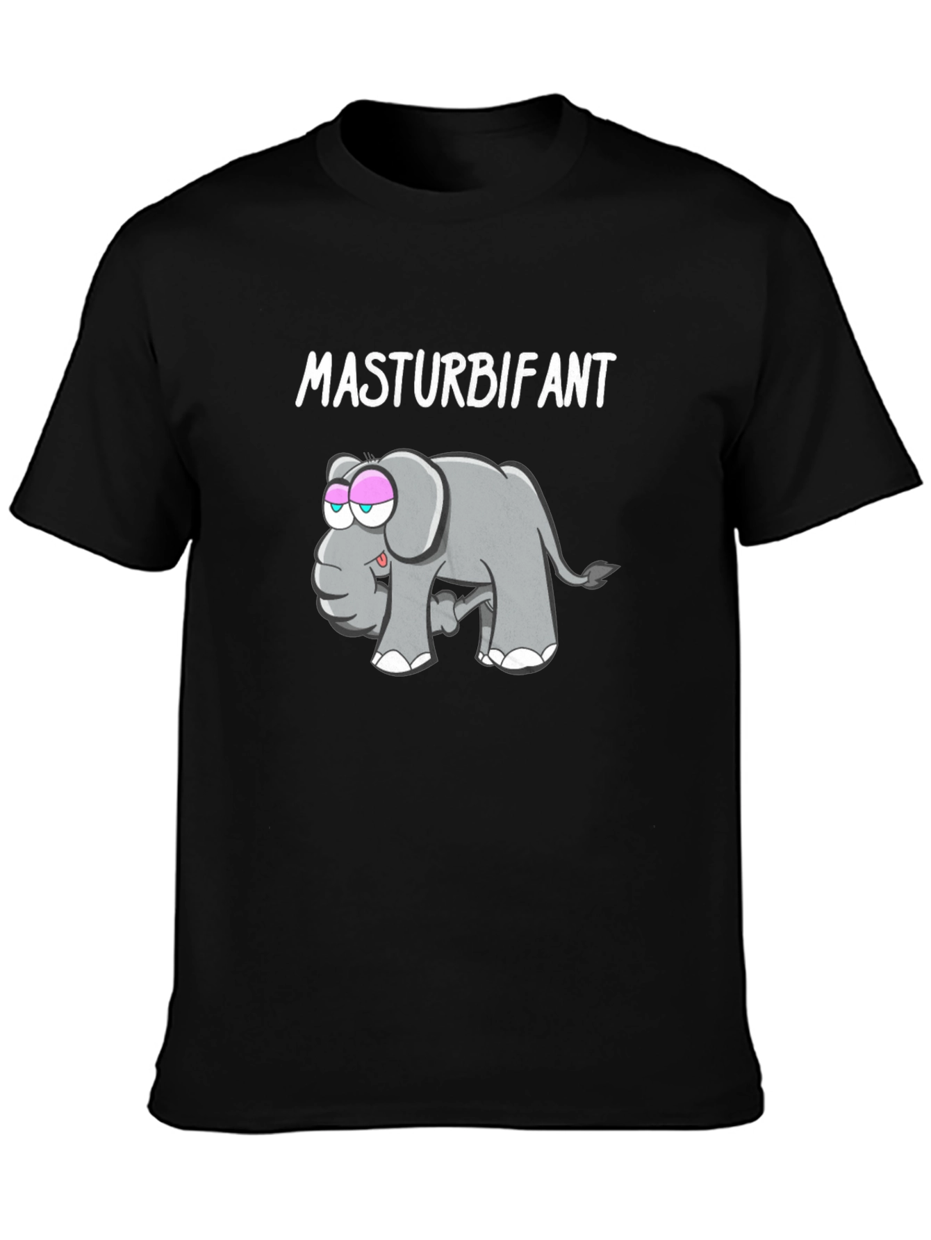 Funny Masturbifant Elephant Graphic T-Shirt