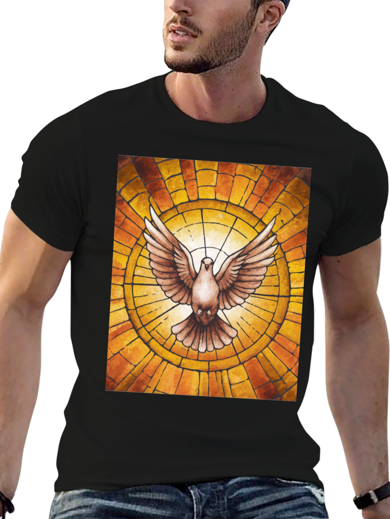 Dove Stained Glass Graphic Tee