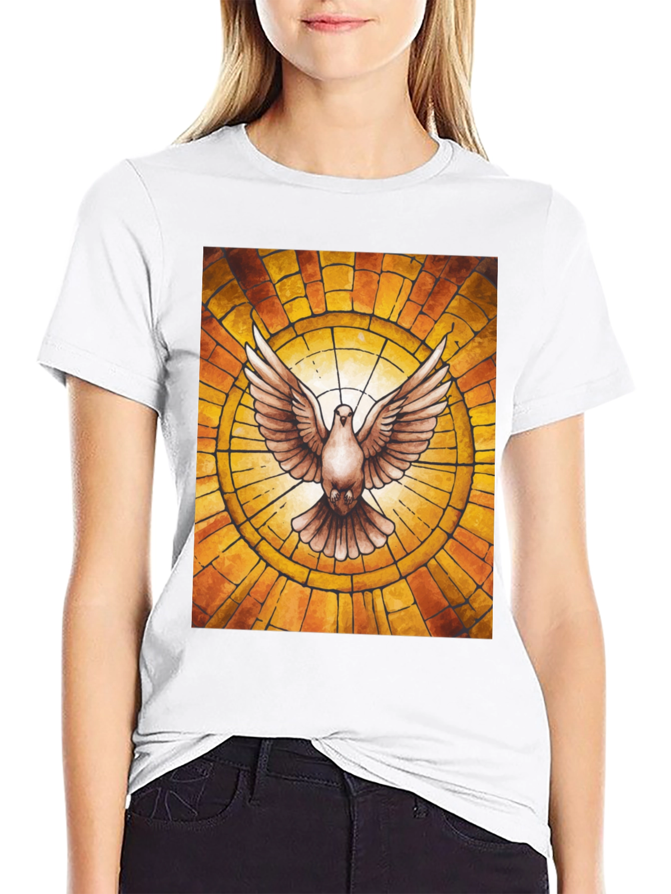 Dove Stained Glass Graphic Tee