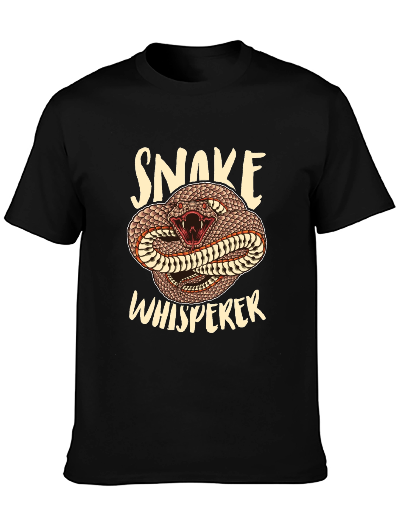 Snake Whisperer Graphic Tee - Mens Black T-Shirt