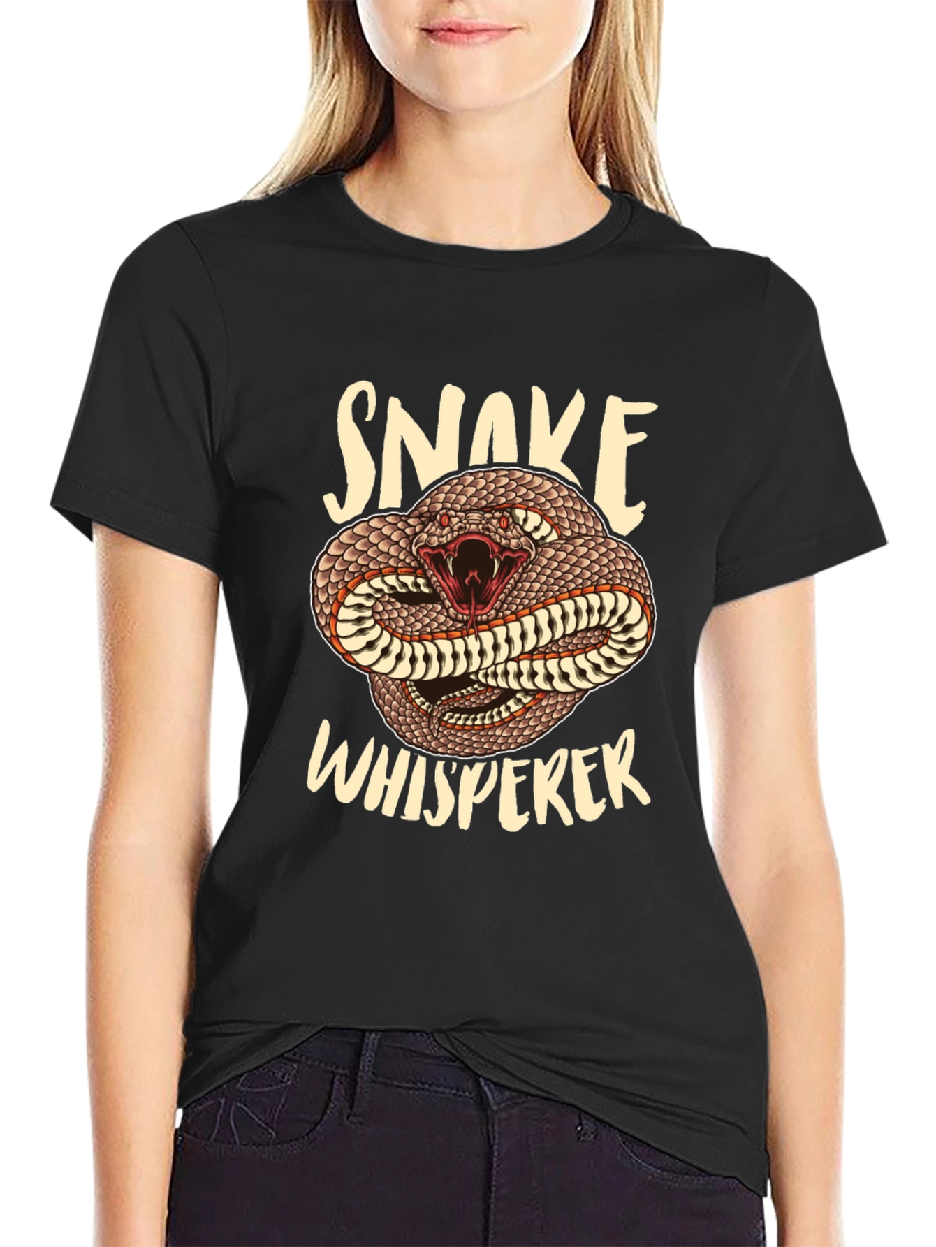Snake Whisperer Graphic Tee - Mens Black T-Shirt