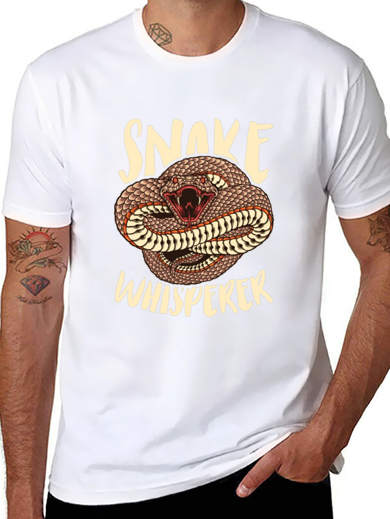 Snake Whisperer Graphic Tee - Mens Black T-Shirt