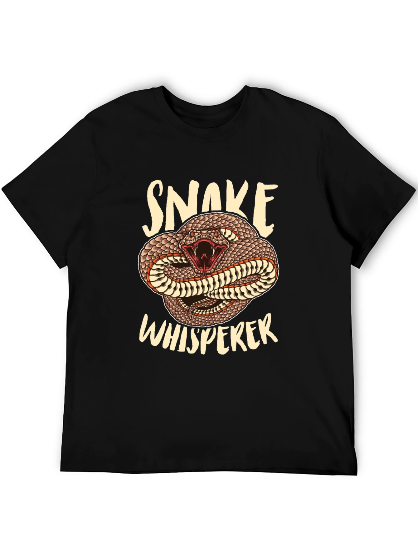 Snake Whisperer Graphic Tee - Mens Black T-Shirt