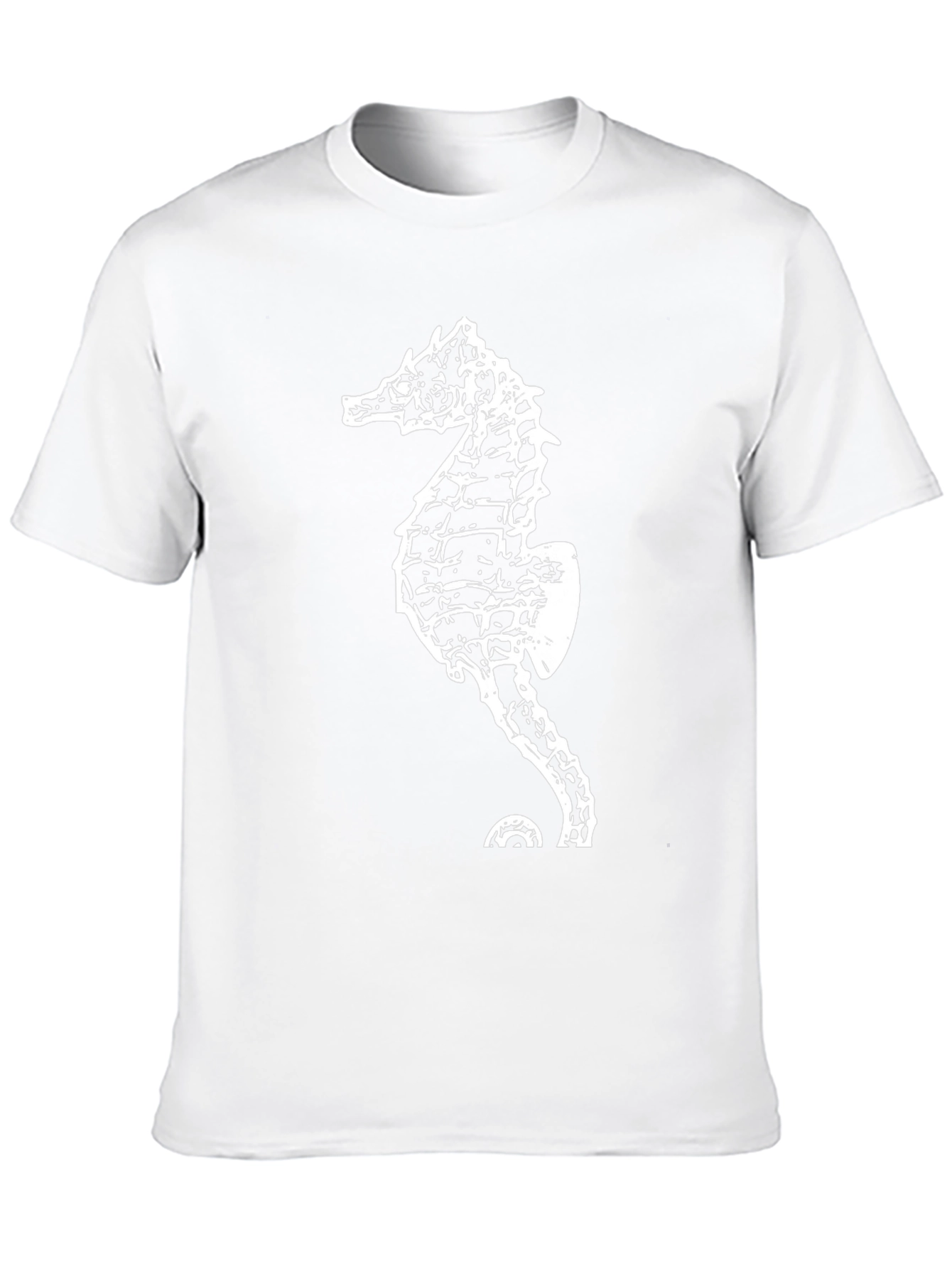 Cool Seahorse Graphic Tee - Black Cotton T-Shirt