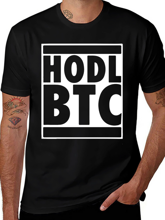HODL BTC Black T-Shirt - Cryptocurrency Bitcoin Tee