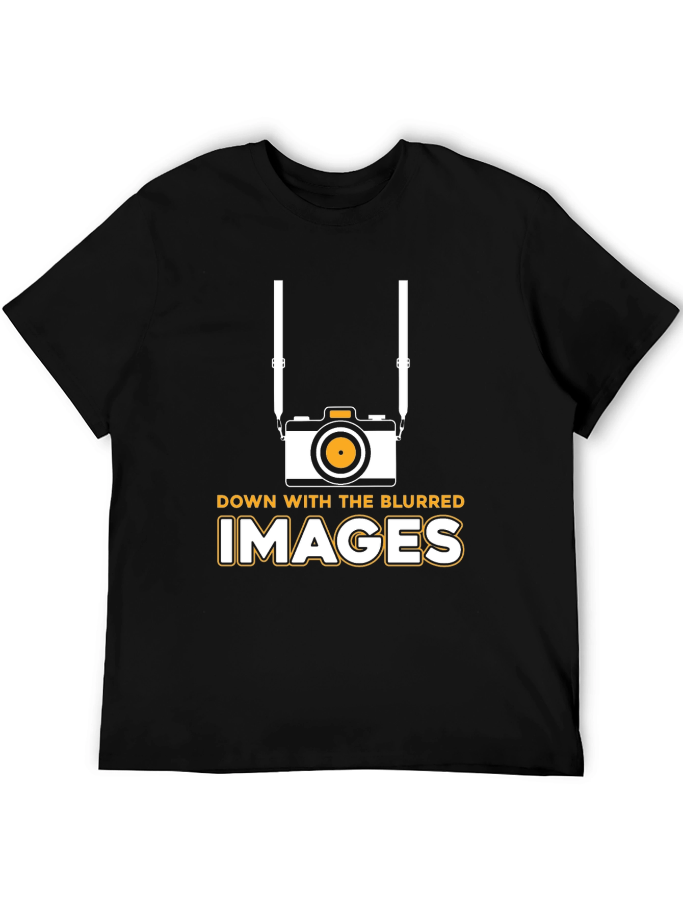 Down With Blurred Images Black T-Shirt