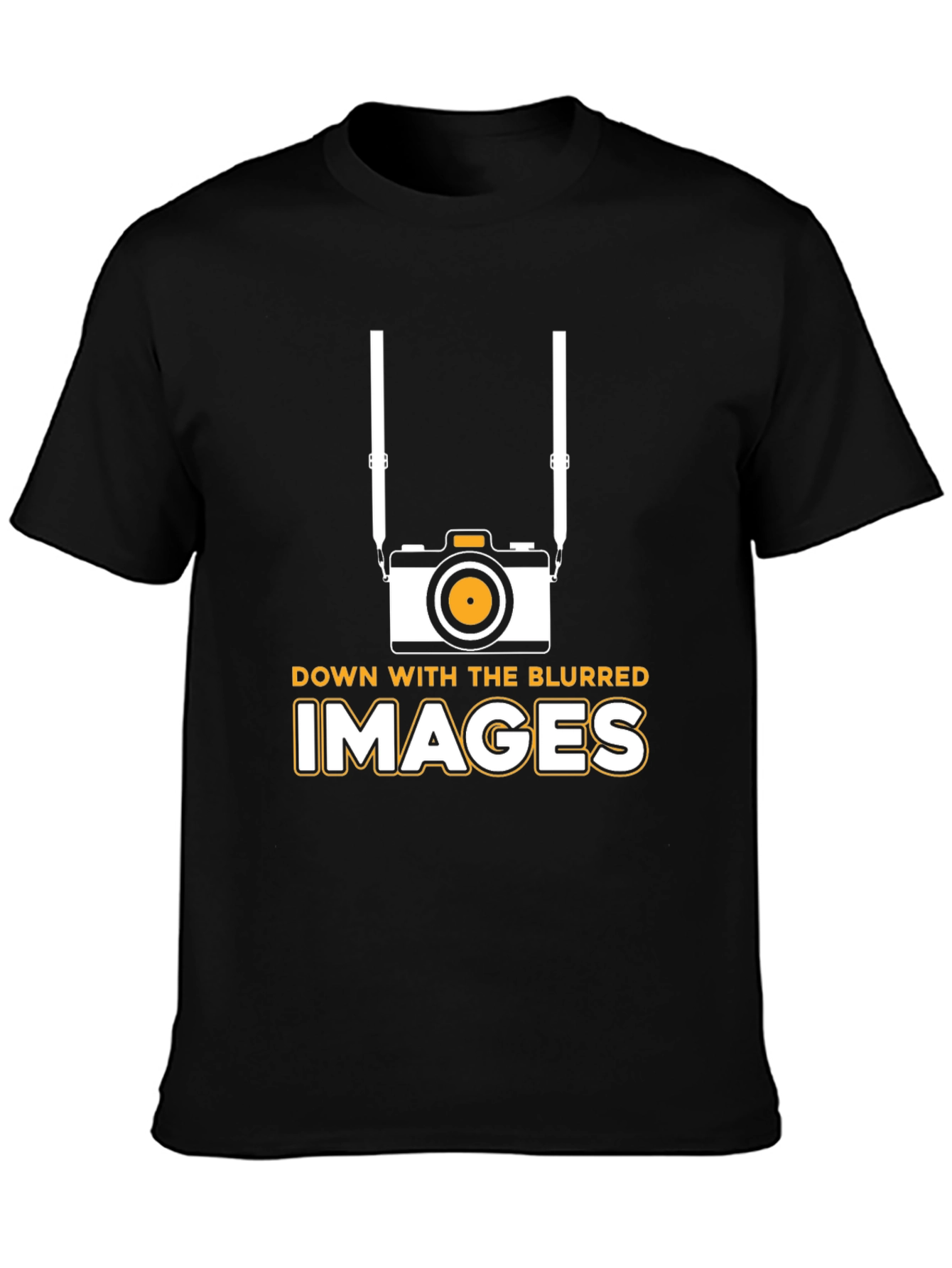 Down With Blurred Images Black T-Shirt