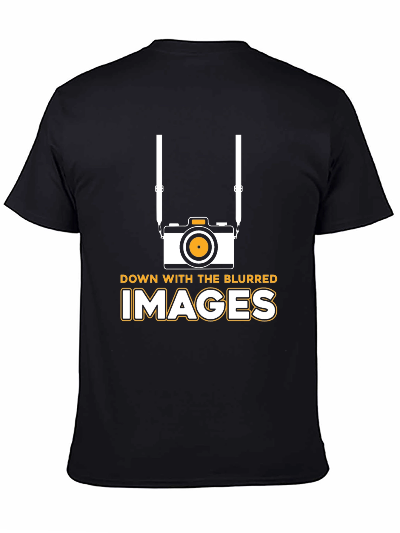 Down With Blurred Images Black T-Shirt