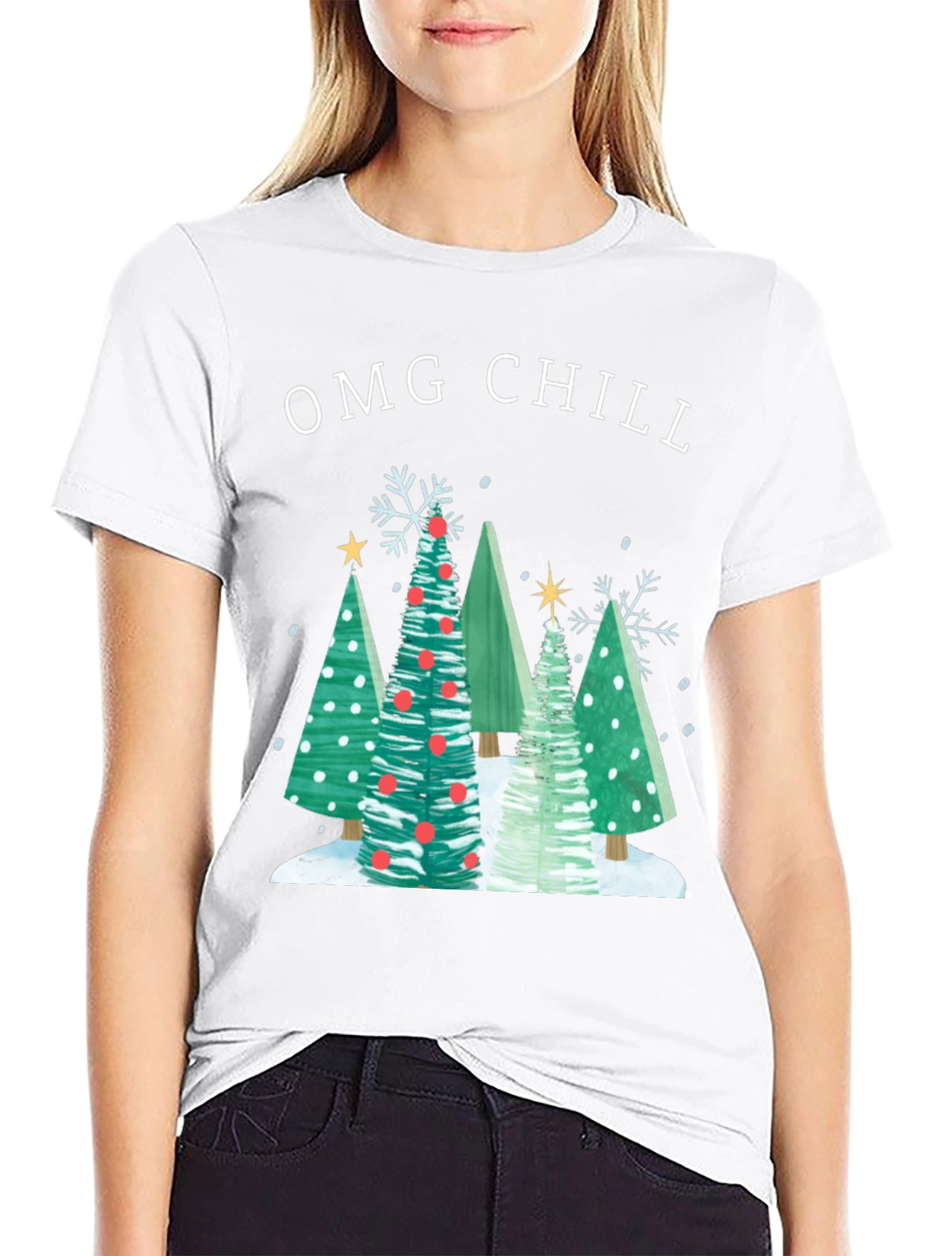 OMG Chill Christmas Tree T-Shirt
