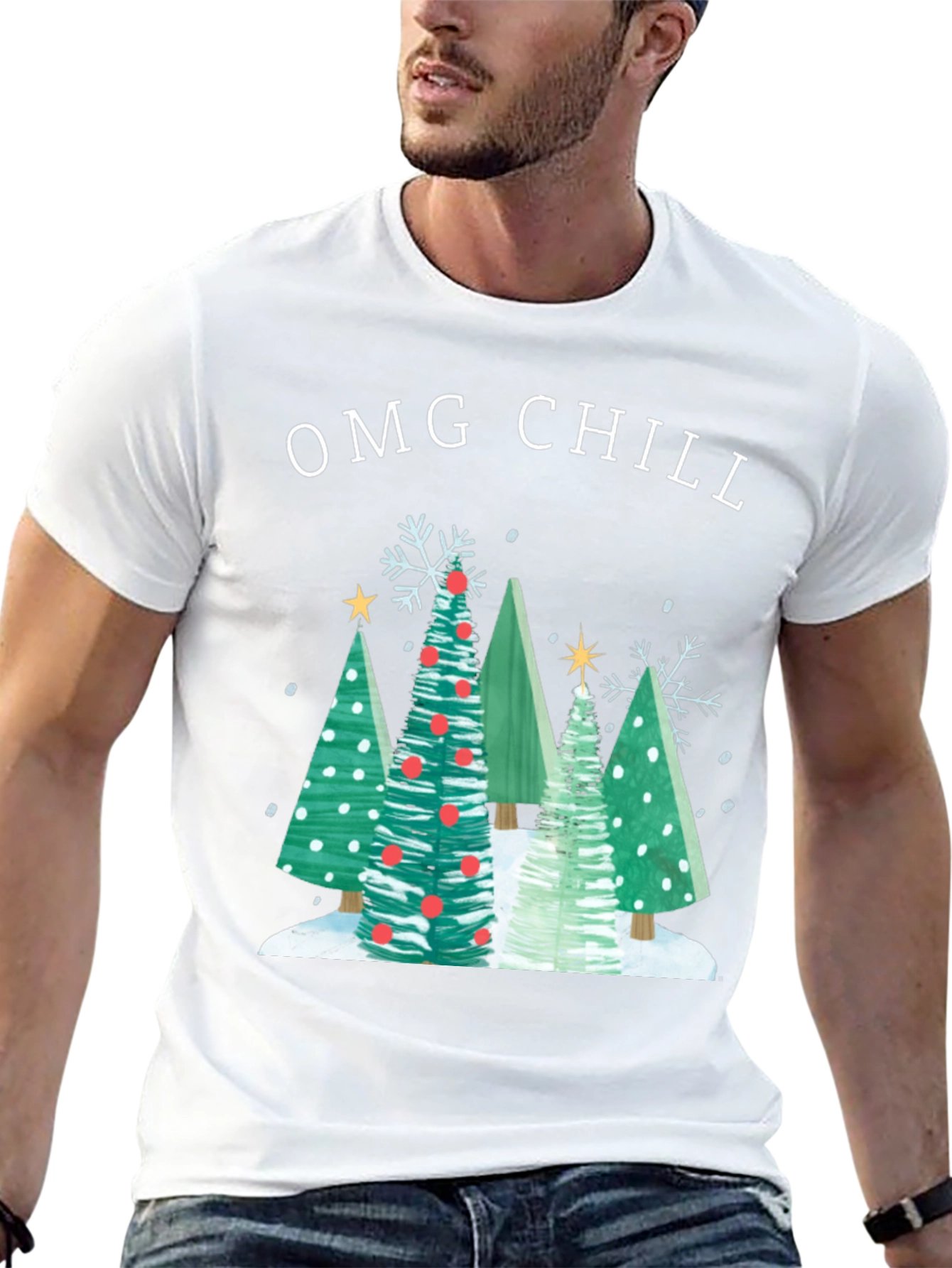 OMG Chill Christmas Tree T-Shirt
