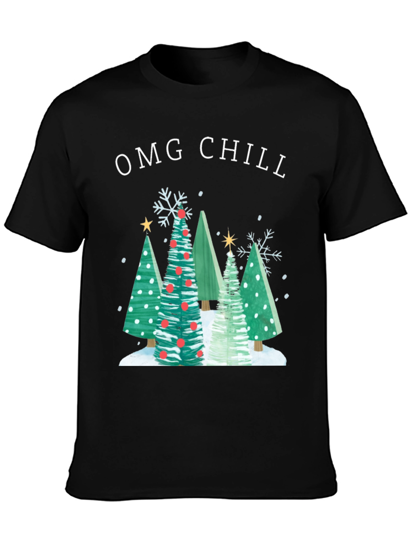 OMG Chill Christmas Tree T-Shirt
