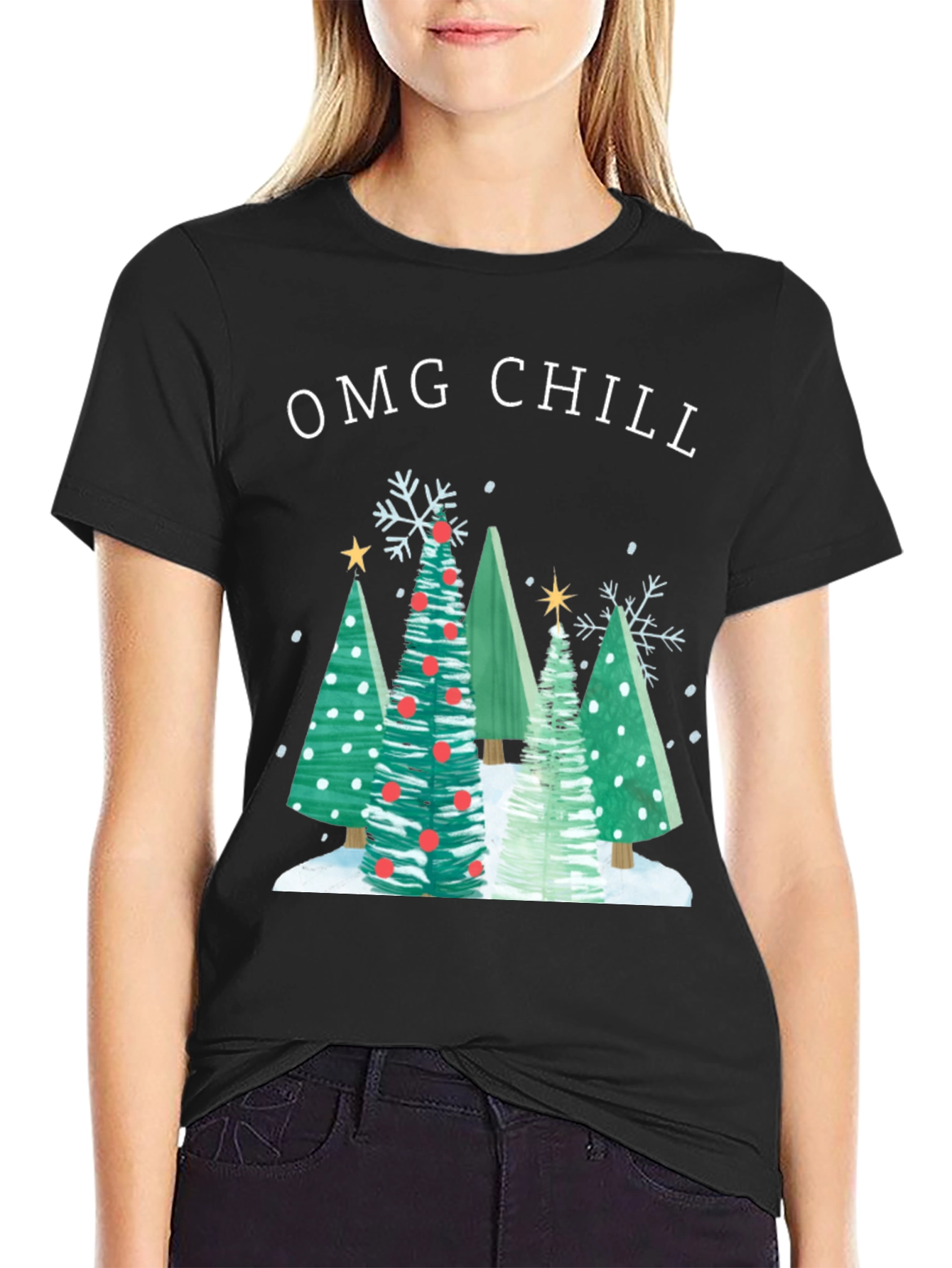 OMG Chill Christmas Tree T-Shirt