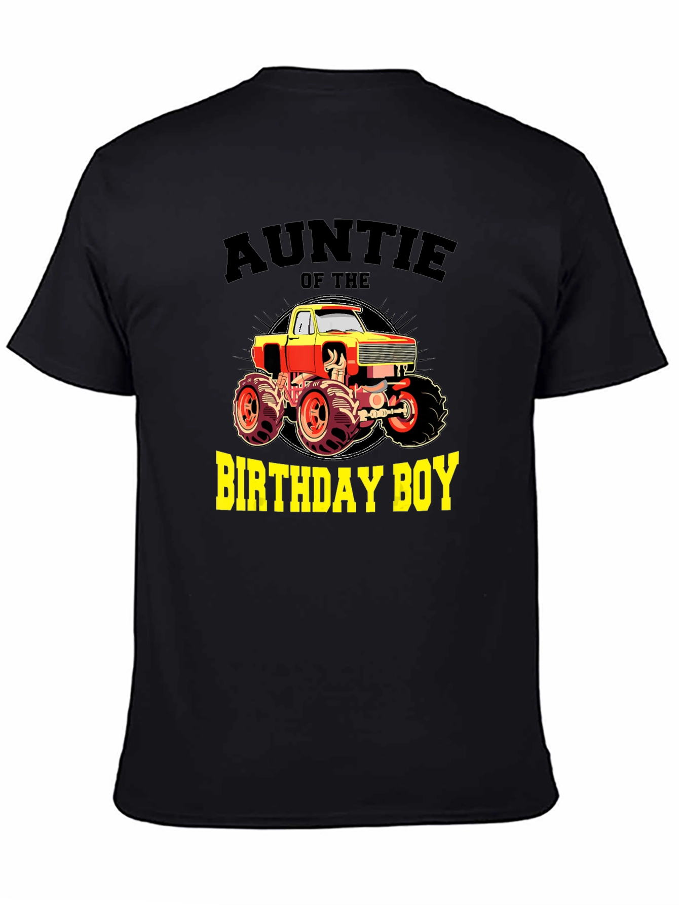 Auntie of the Birthday Boy Monster Truck T-Shirt