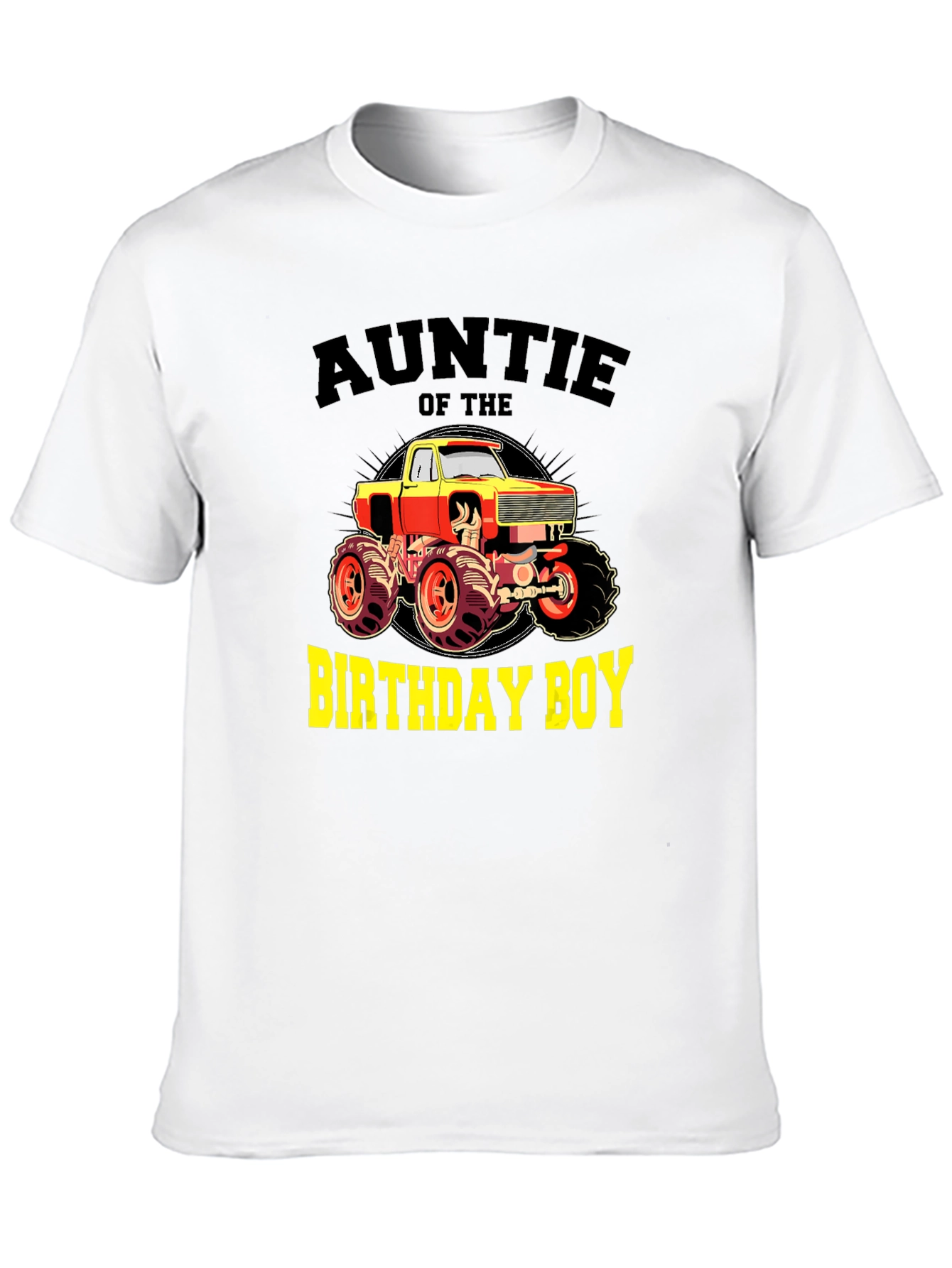 Auntie of the Birthday Boy Monster Truck T-Shirt