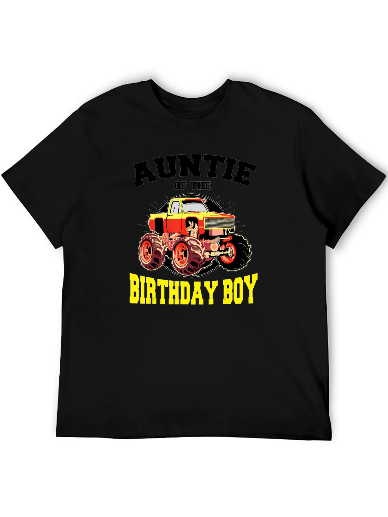Auntie of the Birthday Boy Monster Truck T-Shirt